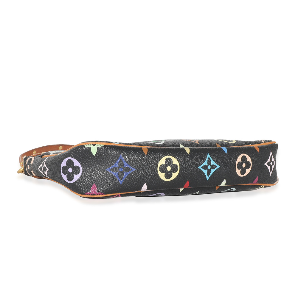 LOUIS VUITTON x Takashi Murakami Black Multicolor Canvas Pochette Accessories - Picture 2 of 7